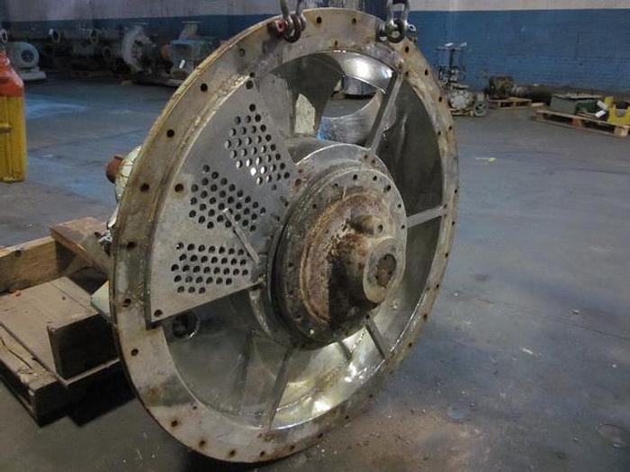 Used Morden 34H300 Pulping Unit, Bearing Unit, Extraction Chamber And Hub, 34" Plate Size, Hole Size Of Plate 0.750", 6-Plates, Vertical Unit, Plate #34Hav131.750, Continuous #9784