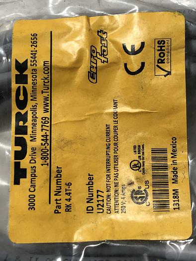 TURCK RK 4.4T-6  Cable U2177 250V 4A(MP)