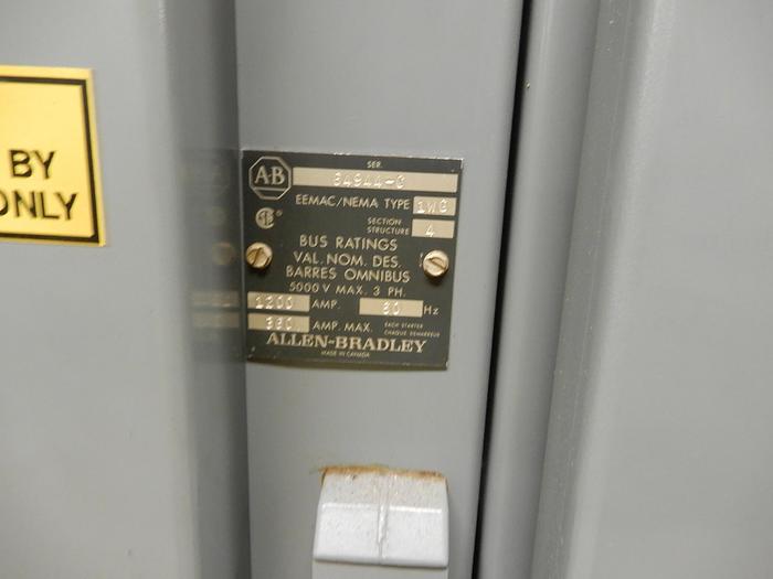 Used 2400V ROCKWELL AUTOMATION ALLEN BRADLEY MOTOR STARTER SECTION
