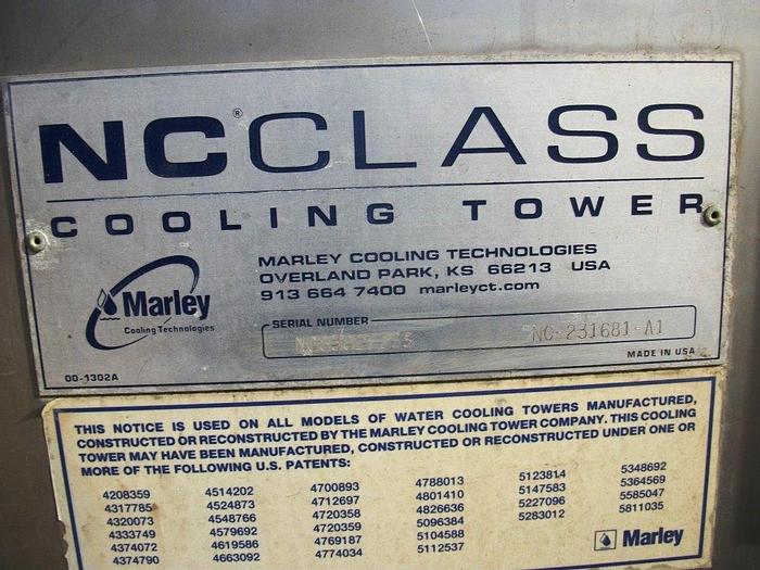 Used Refrig, Cooling Tower, 204 Ton, Marley, S/st, 10 HP #S741532