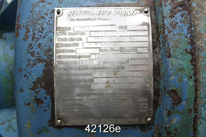 Used Rotojet Pump R-11, Iron Casing #42126