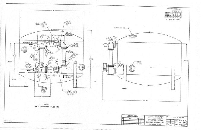 Used Culligan  Water Filtration System, 10 Ft. Dia, 550 Gpm, Goulds 319Lxt-X, 6 X 8 X 15, 12 Hp , 1800 Rpm, 160 Gpm Feed Pump, (2) Multimedia Steel Filter Tanks, Related Piping And Controls #20201