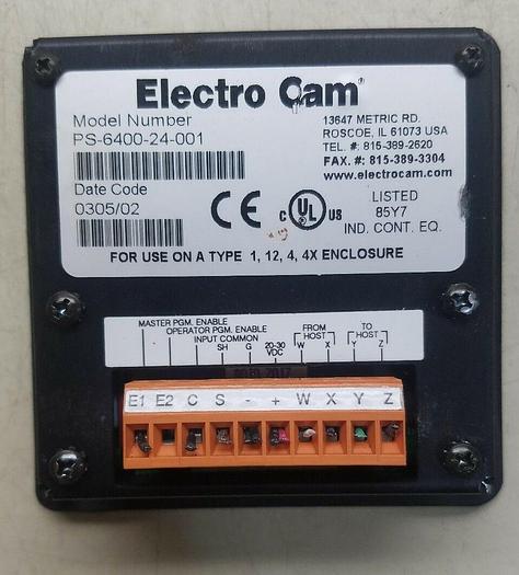 Used ELECTRO CAM PLµS PLuS CONTROLS PS-6000 KEYPAD/DISPLAY PS-6400-24-001. USED