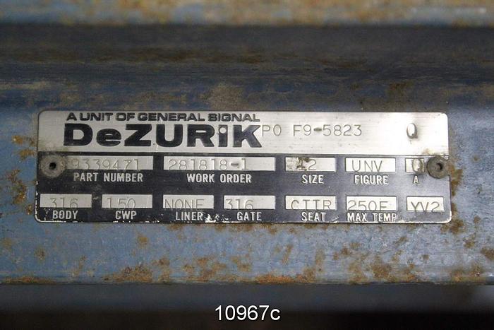 Unused Dezurik DN300UNIVAL Knife Gate Valve, 12", Gear Operated, (Unused) #10967