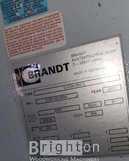 Used 2005 Homag  Brandt KDN 650 C #BM2380