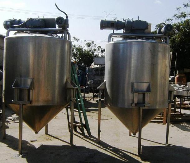 Used Tank, 525 Gallon, S/st, Dual Agit, 56" x 52", DT/CB #S740162