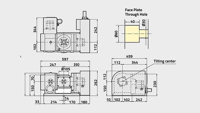 Used 2018 Nikken 5AX-130 Trunnion Table ***Low Hours***