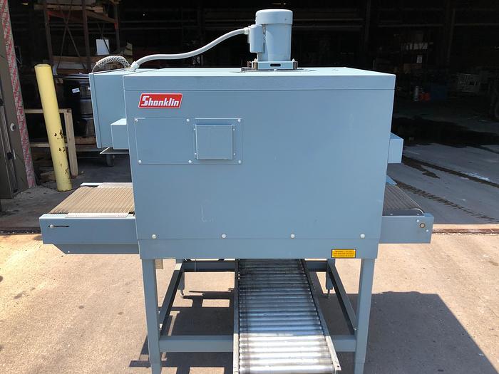 Used SHANKLIN HEAT SHRINK TUNNEL W/ ADJUSTABLE CONVEYOR SPEED MODEL T7F