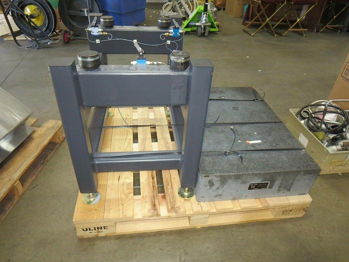 Used Isolation Table, No Mfg's Data Plate,Block Size 36"W X 24"D X 8"T,For Parts Only