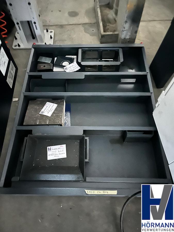 Gebraucht EMCO Turn S65 2-Achs CNC-Drehmaschine mit EMCO SL1200 Kurzstangenlader