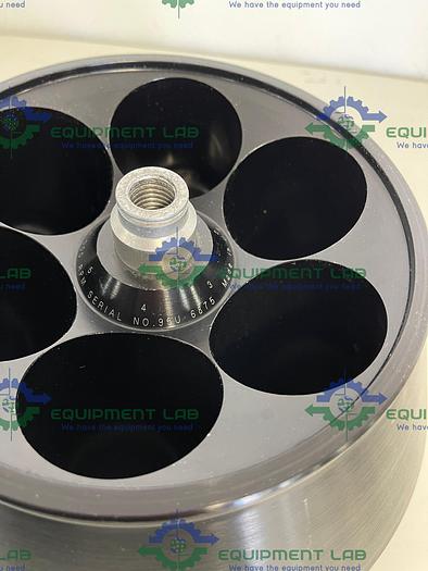 Used Beckman  JA-14 Fixed-Angle Aluminum Rotor, Biosafety Lid- 6 x 250 mL, 14,000 rpm