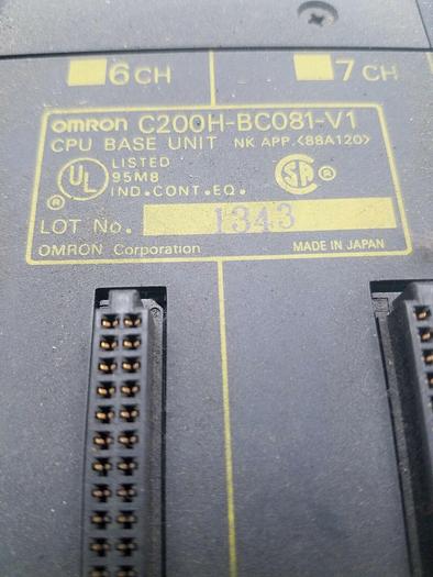 Used OMRON C200H-BC081-V1 CPU BASE UNIT