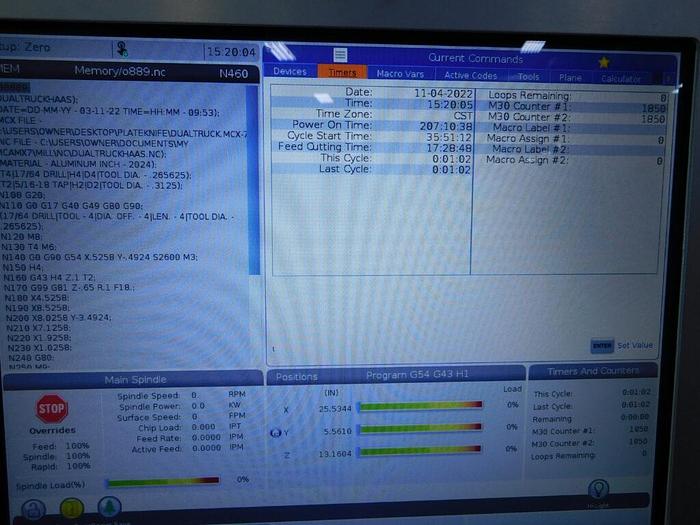 Used 2022 Haas VF2SS CNC Vertical Machining Center