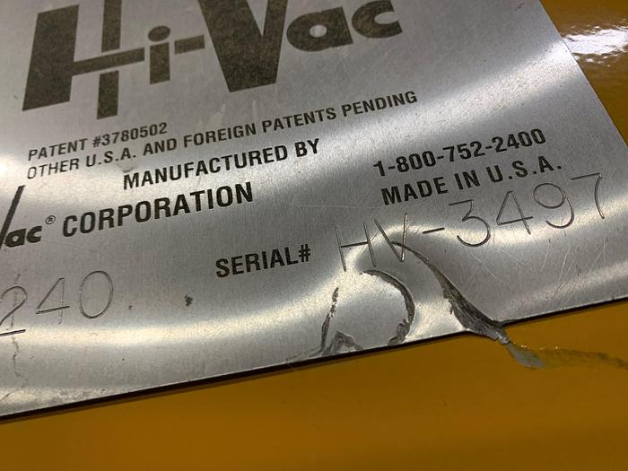 Used HI-VAC  240 INDUSTRIAL VACUUM