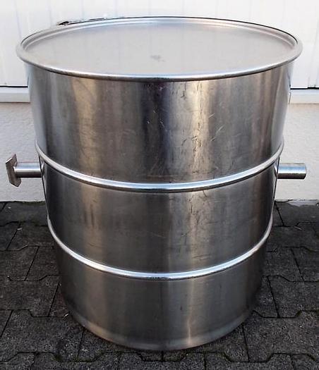 Used X 14148 D - Drums 150 L Stainless Steel with Lids