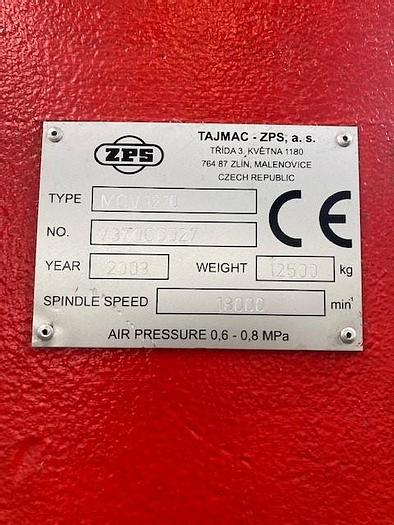 Utilisé Centre de fraisage 5 axes ZPS TAJMAC type MCV 1210