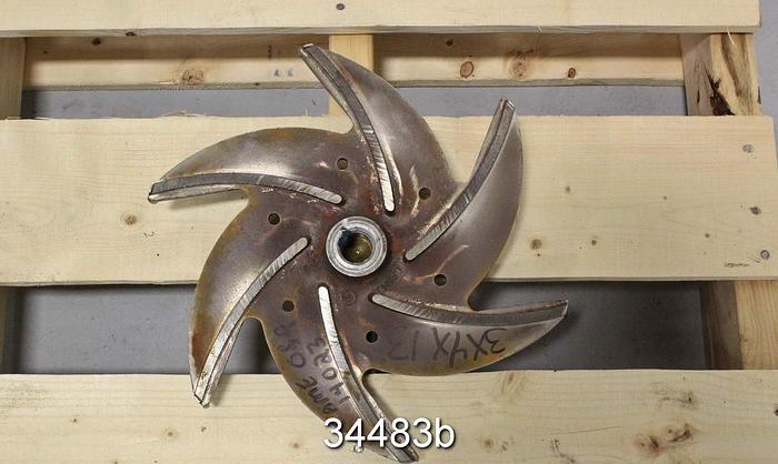 Used Goulds 3196  Impeller 3X4X13, 6-Vane, 13" Diameter, Pattern 56849 #34483