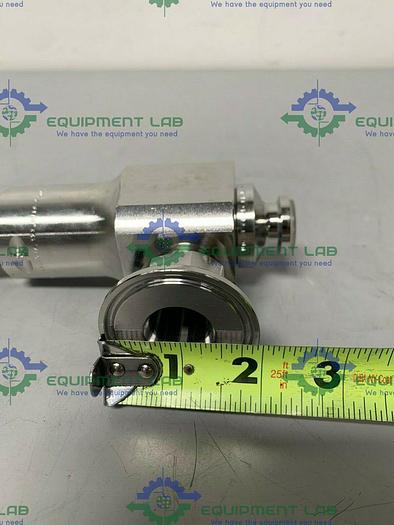 Used Leser 4814.7694 Stainless Steel Flow Valve w/ 1" & 3/4" Sanitary Fittings