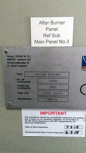 Used MEGTEC Epsilon S 010 M3