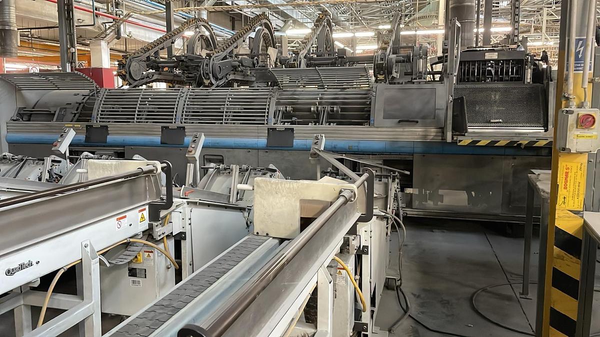 Used 1998 Ferag SHT480 Rotary stitching Drum System