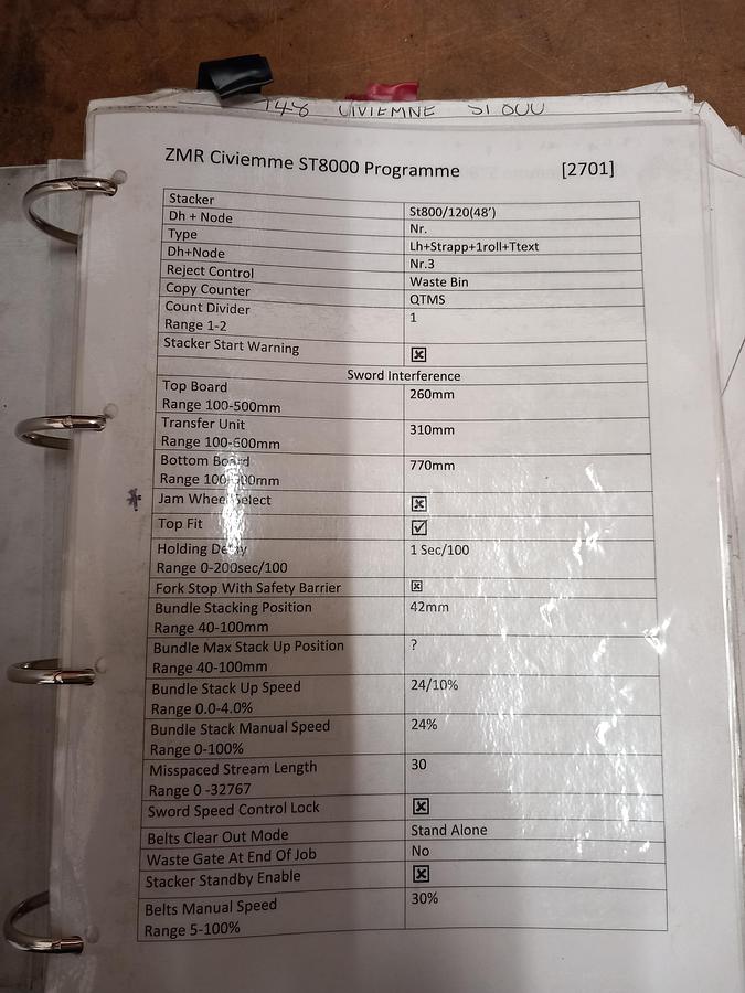 Used 2005 Civiemme ST8000 / 100 DX