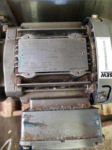 Used Stainless Steel 10" x 43" washdown Conveyor With Plastic Belt