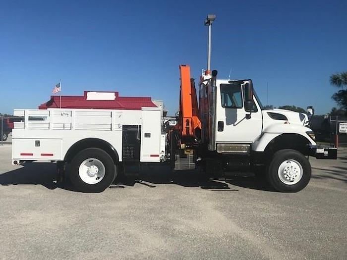 Used 2008 International 7400 4x4 Flatbed Knuckle Boom Truck - C44369