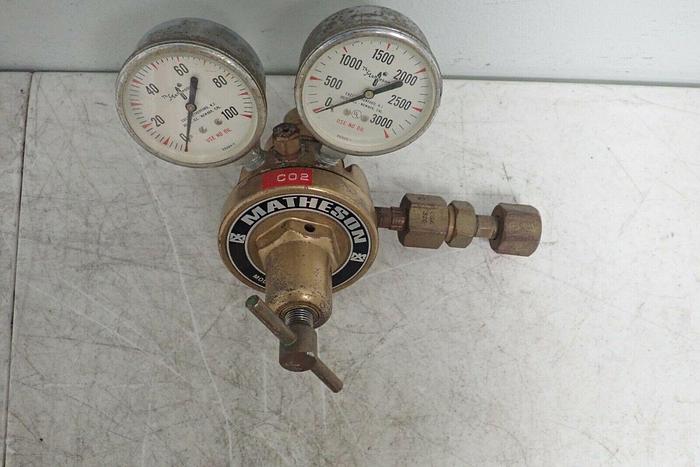 Used Matheson Model 8-320 Dual Gauge Gas Regulator with CGA-320 Fitting