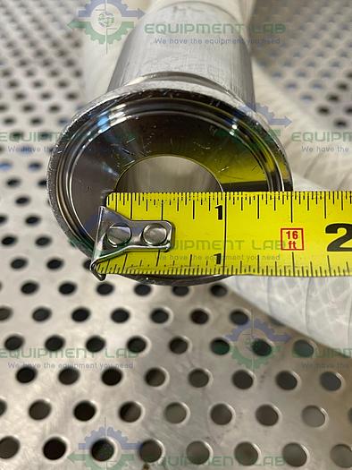 Used Sani-Tech  STHT-WR-1000 144" Silicone Hose w/ 1" Sanitary Fitting