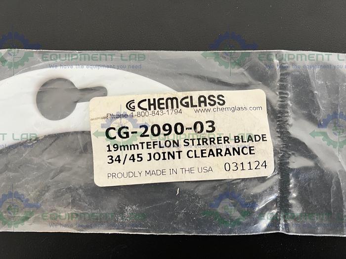 Chemglass  CG-2090-03 19mm Teflon Stirrer Blade 34 / 45 Joint Clearance