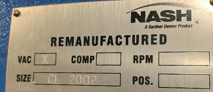 Used Nash 100 HP Vacuum Pump