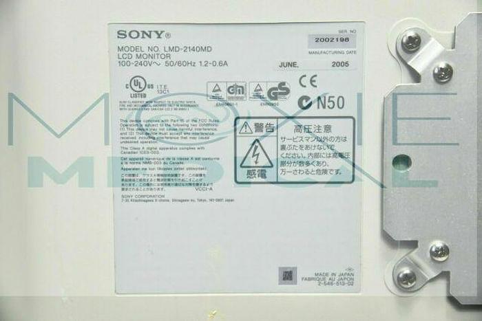 Used SONY LMD-2140MD 21 Inch Endoscopy Surgical Monitor