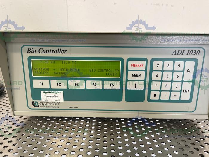 Used Applikon  ADI 1030 Bio Controller w/ pH Cable and Temperature Sensor