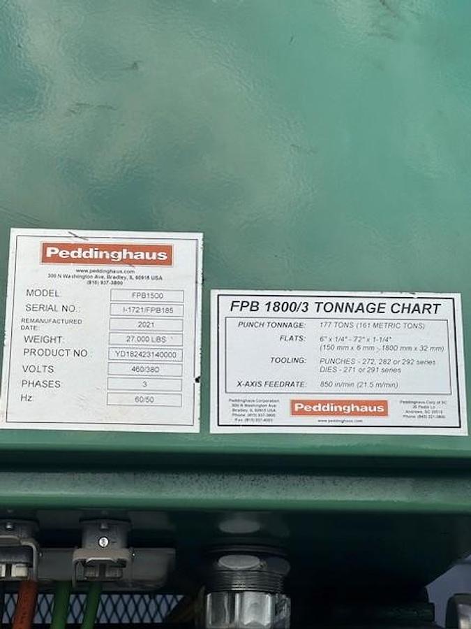 Used Peddinghaus FPB-1500 Plate Processing Machine (2022)