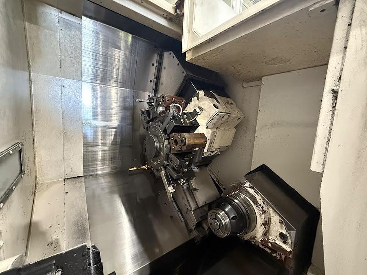 Used 2020 Okuma GENOS L300-MYW Lathe w/ Bar Feeder and Conveyor