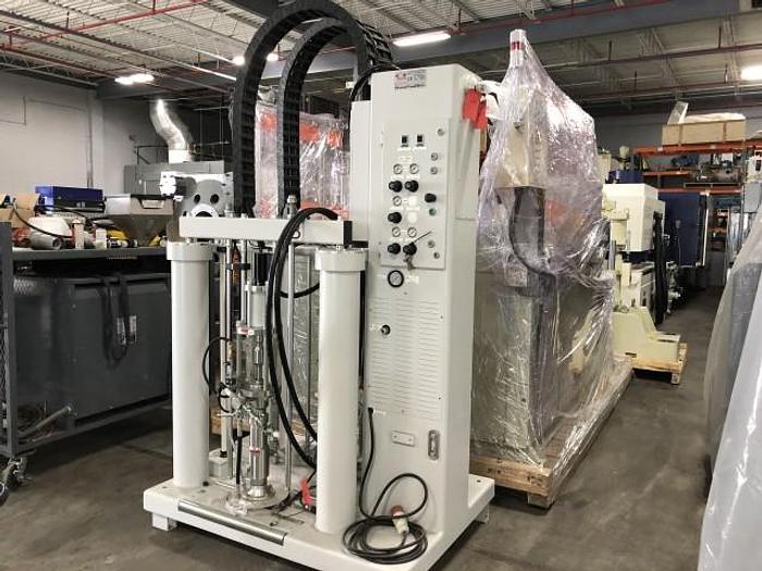 Used 85 Ton, MULTITECH (LSR) 2-Station Vertical Injection Molding Machine (LAB) (2015)