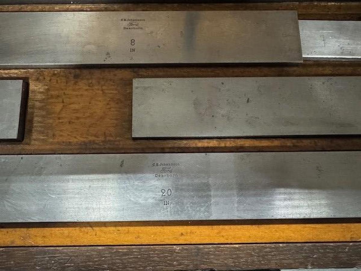 Used CE Johnson/Ford & Brown and Sharpe Long Style Gage Block Set