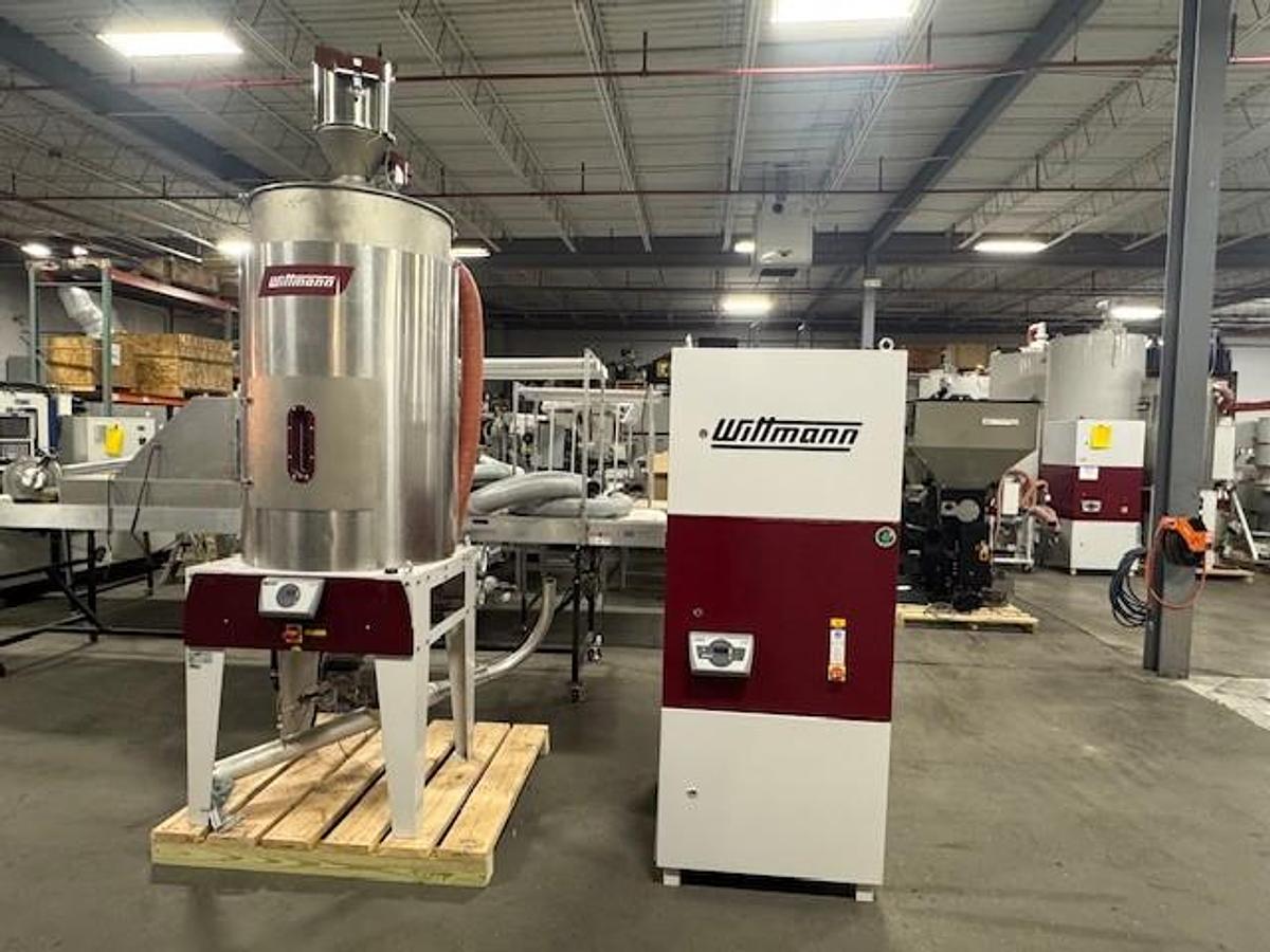 Used 180 lb./hr Wittmann E180 Silmax Material Dryer with 600 lb. Hopper (2012)