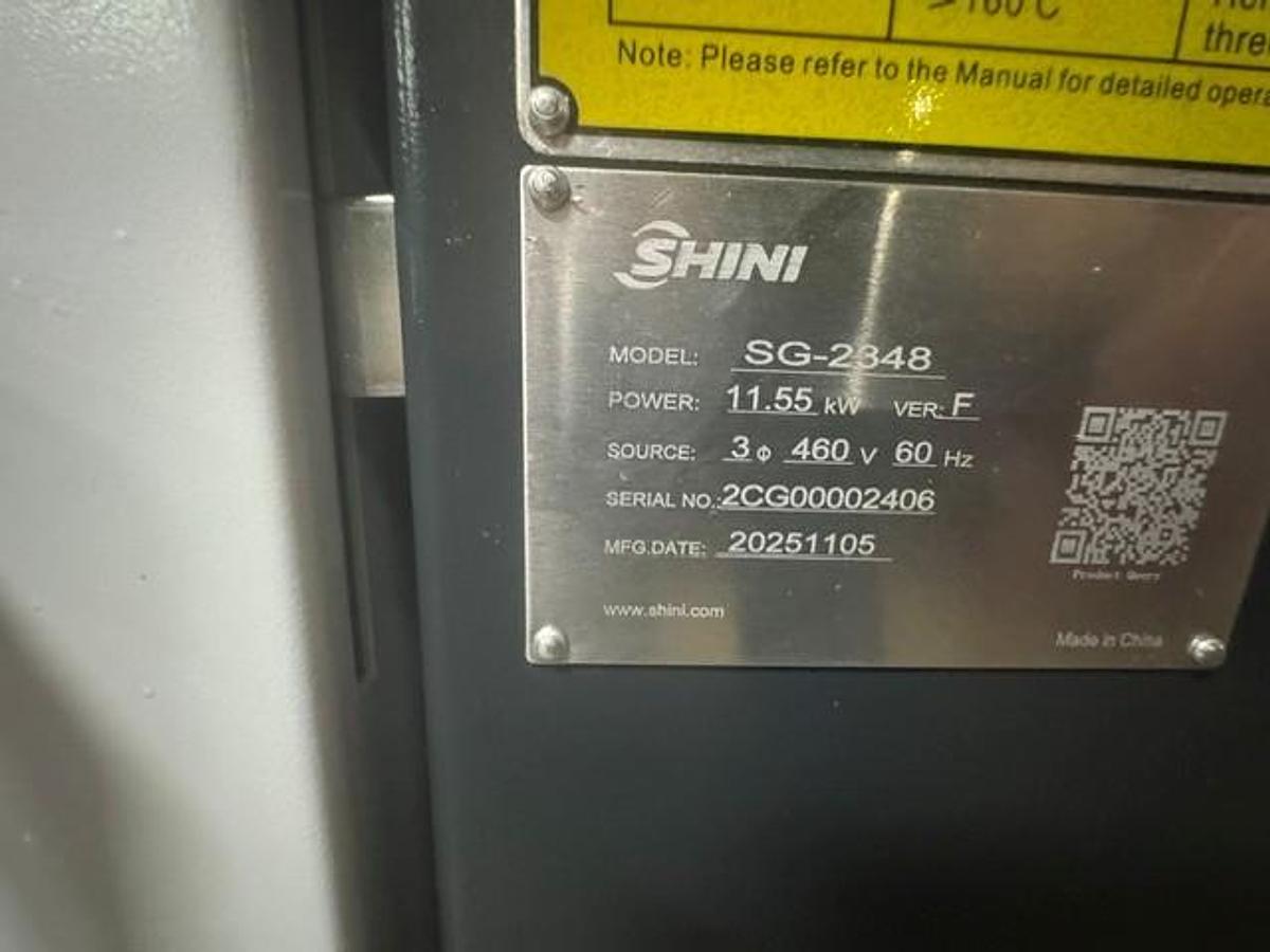 16.9 HP Shini SG-2348 Beside the Press Granulator with Blower and Cyclone (2026)