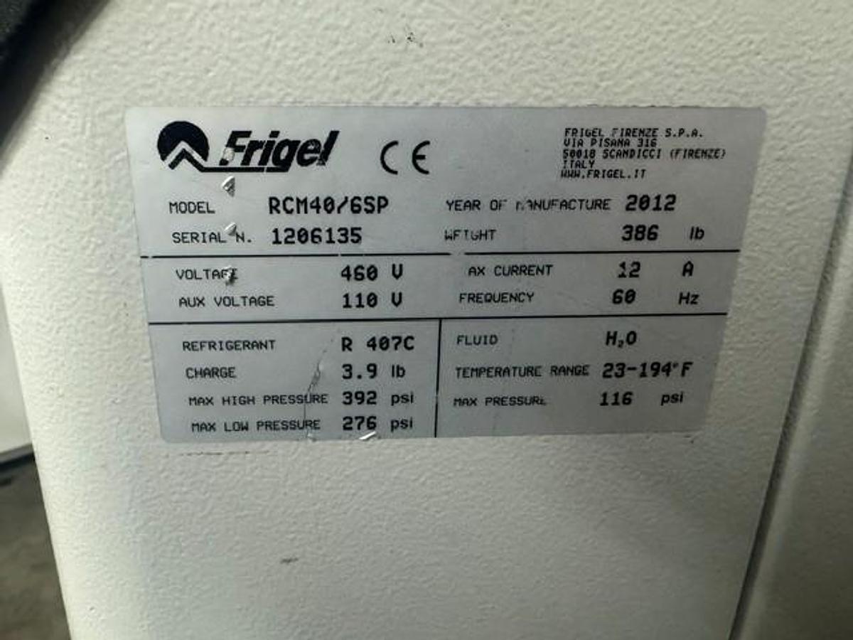 Used 2.5 Ton Frigel RCM40/6 SP Chiller and Temperature Controller (2012)