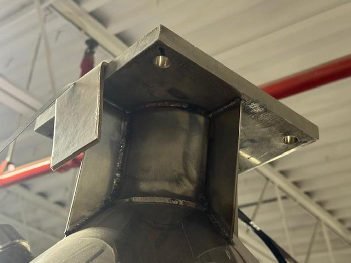 24" Diameter 39" High Feed Throat Mounted Material Hopper