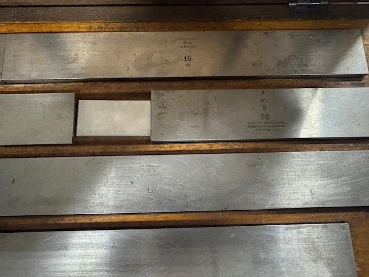 Used CE Johnson/Ford & Brown and Sharpe Long Style Gage Block Set