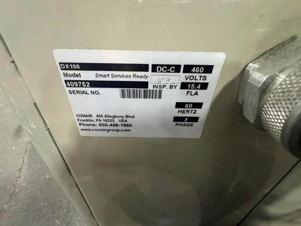 Used 100 lb./hr Conair DX-100 Dryer with 385 lb. Hopper (2018)