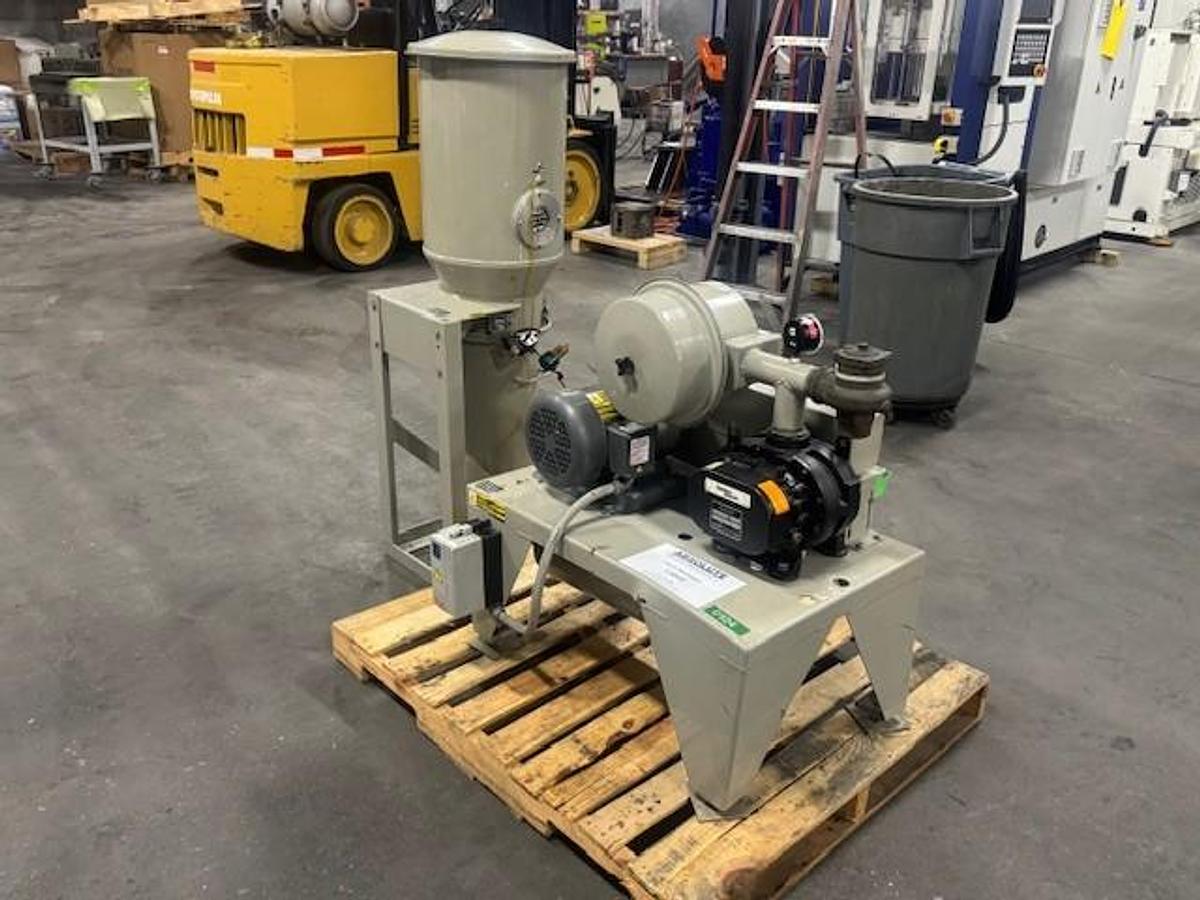 Used Conair PD-5 5 HP Vacuum Pump with Dust Collector