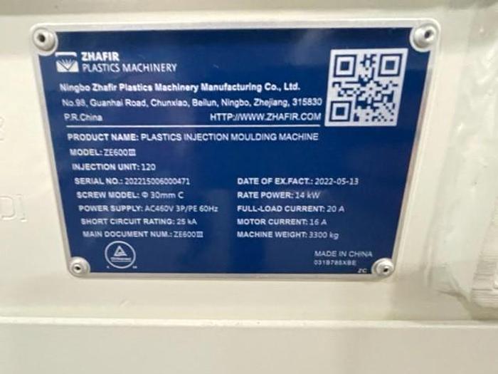 Not Ready - 67 Ton, 2.47 oz. Haitian ZE III 600/120 Injection Molding Machine