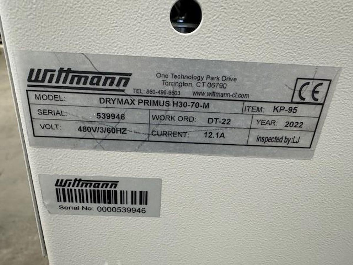 Used Wittmann H30 Drymax Series Material Dryer with 80 lb.Hopper (2022)