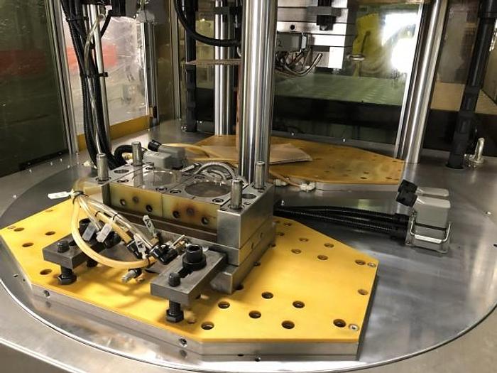 Used 85 Ton, MULTITECH (LSR) 2-Station Vertical Injection Molding Machine (LAB) (2015)
