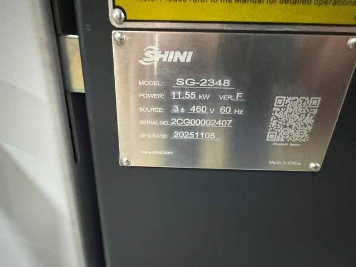 16.9 HP Shini SG-2348 Beside the Press Granulator with Blower and Cyclone (2026)