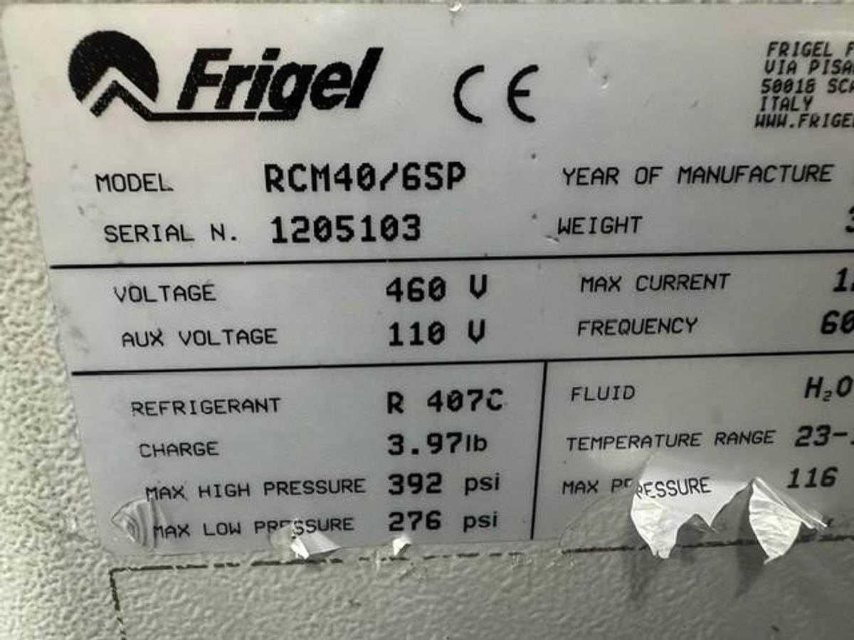 Used 2.5 Ton Frigel RCM40/6 SP Chiller and Temperature Controller