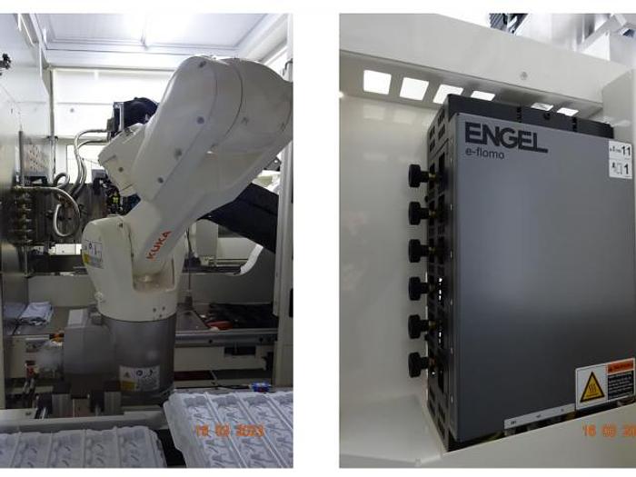 Used 101 Ton, 3.62 oz., Tiebarless Engel Injection Molding Machine